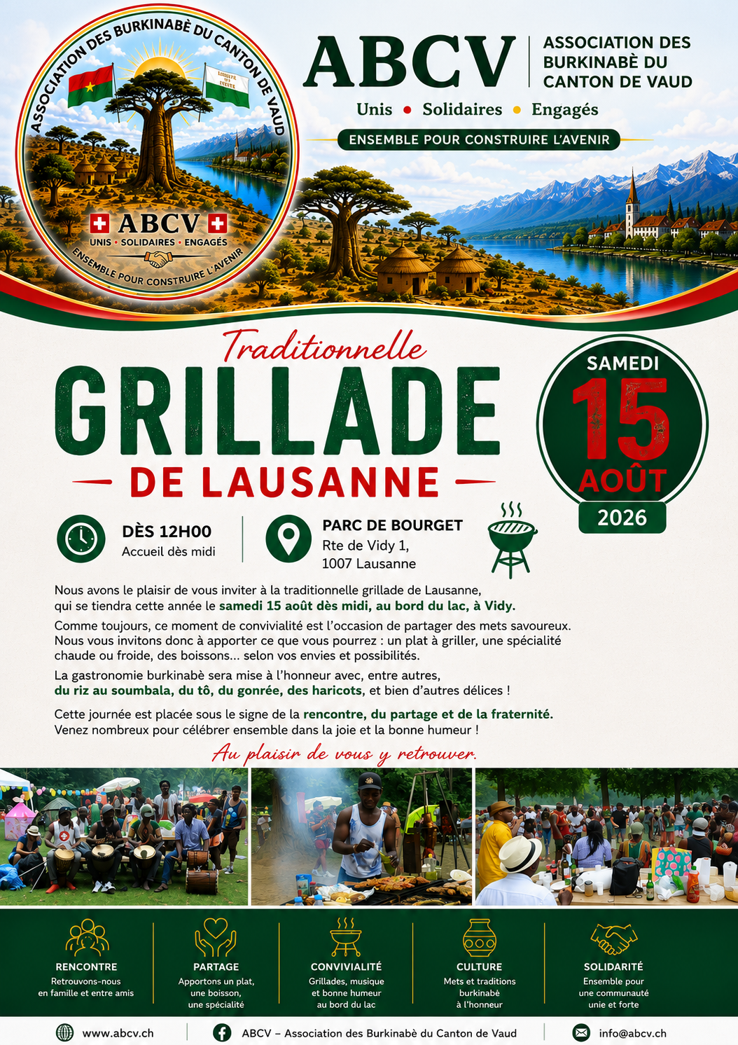 Flyer Traditionnelle grillade de Lausanne